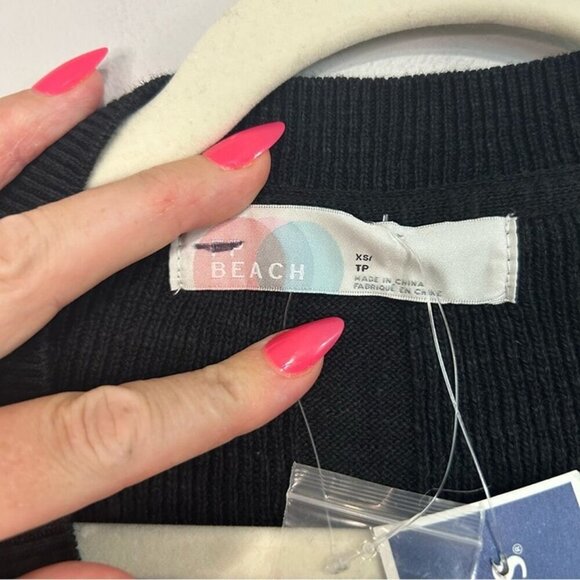 NWT Free People Beach Lounge Casual Top Shorts Black Set Women’s Size XS - Picture 3 of 11